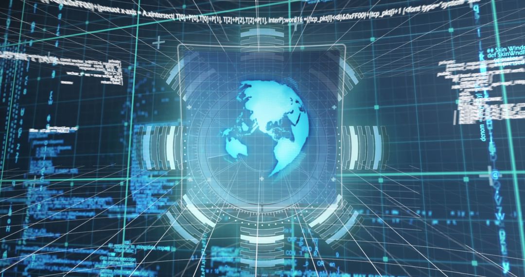 Global Cybersecurity Concept with Digital Interface and Data Analysis