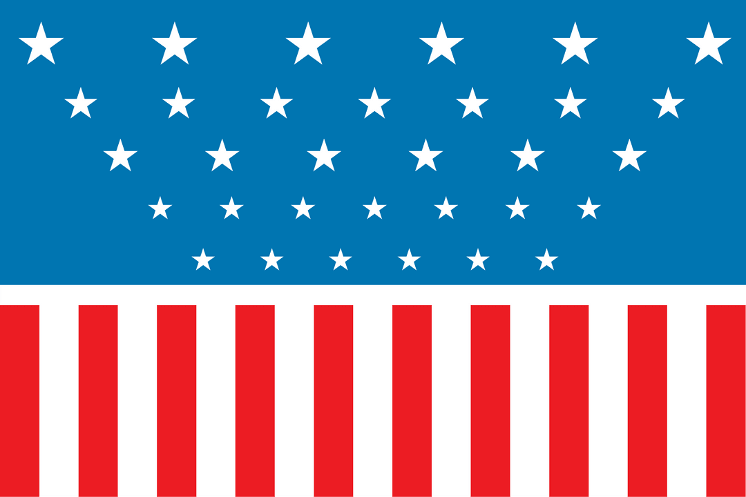 USA Flag Vector on Transparent Background, Patriotism Concept