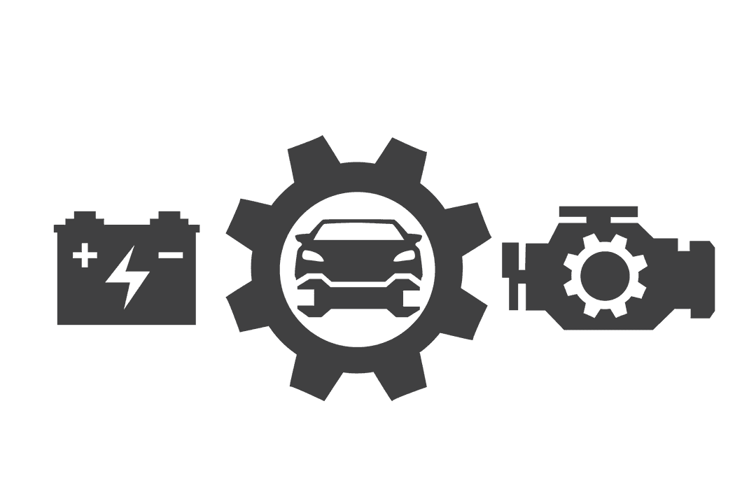 Transparent Mechanical Icons Set for Transport and Engineering