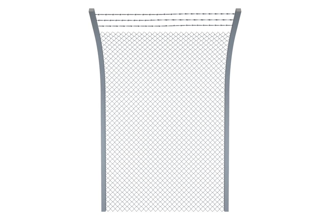 Gray Steel Fence Mesh Transparency for Security Projects