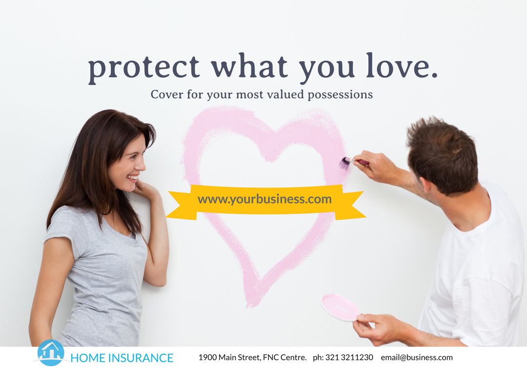 Couple Painting Heart Together Symbolizing Protection