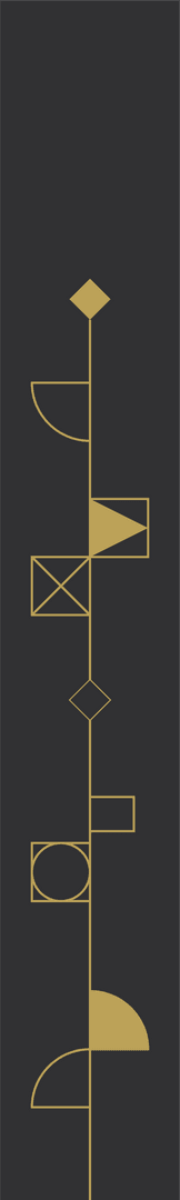 Minimal Geometric Gold Abstract on Transparent Background
