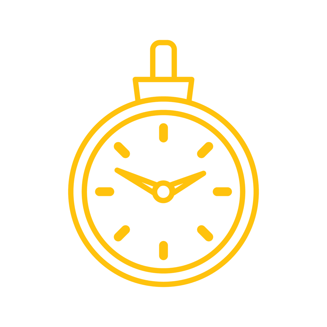 Transparent Clock Icon Illustration with Minimalist Design