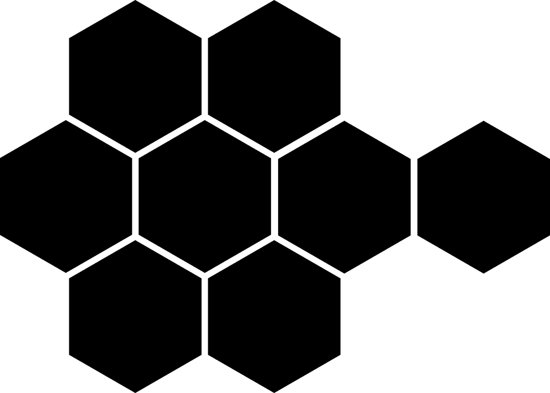 Transparent Hexagon Chemical Structure Design