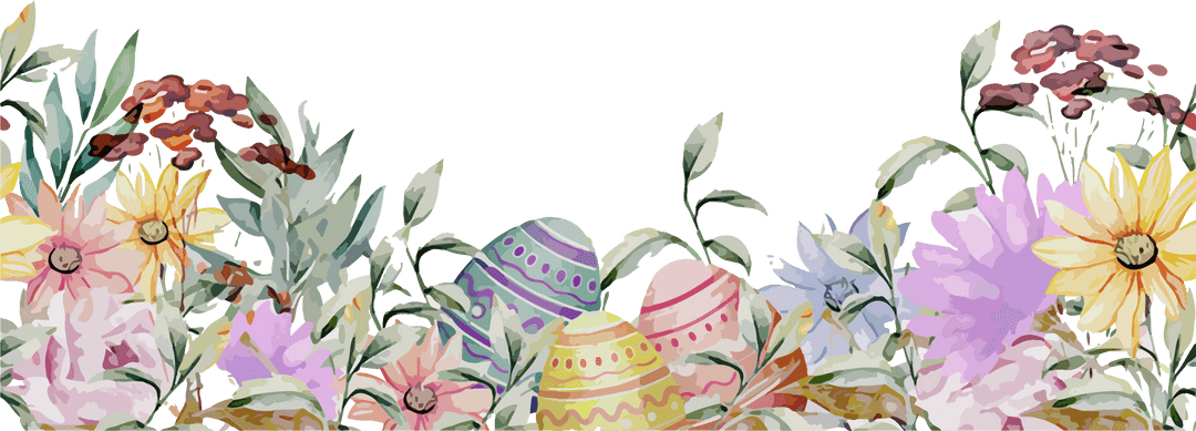 Transparent Pastel Eggs with Spring Florals