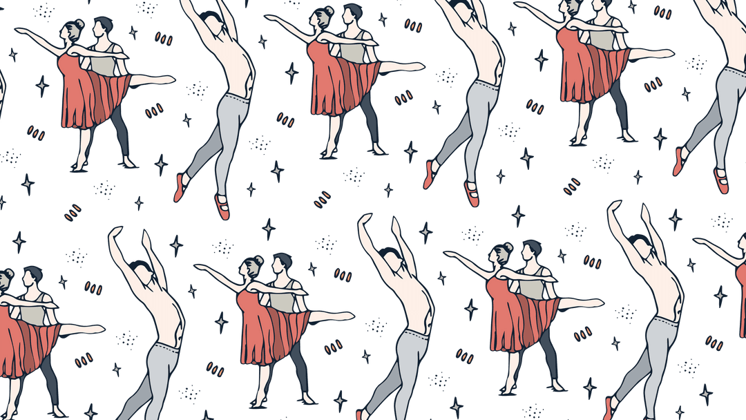 Seamless Transparent Ballet Dancer Graphic Pattern Elegant Design