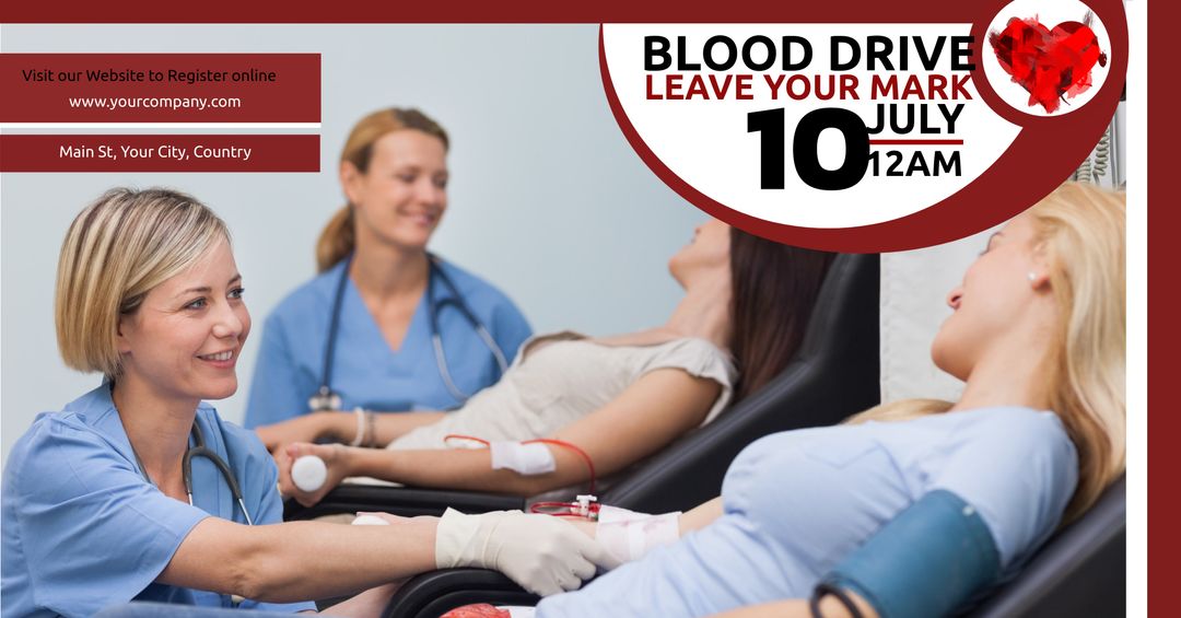 Caring Nurses and Donors at Community Blood Drive