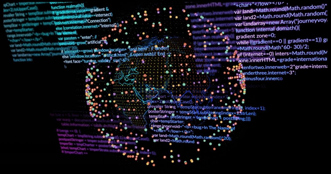 Global Digital Data Processing with Futuristic Interface