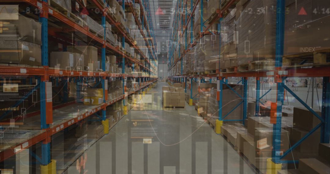 Warehouse Inventory and Financial Data Collage