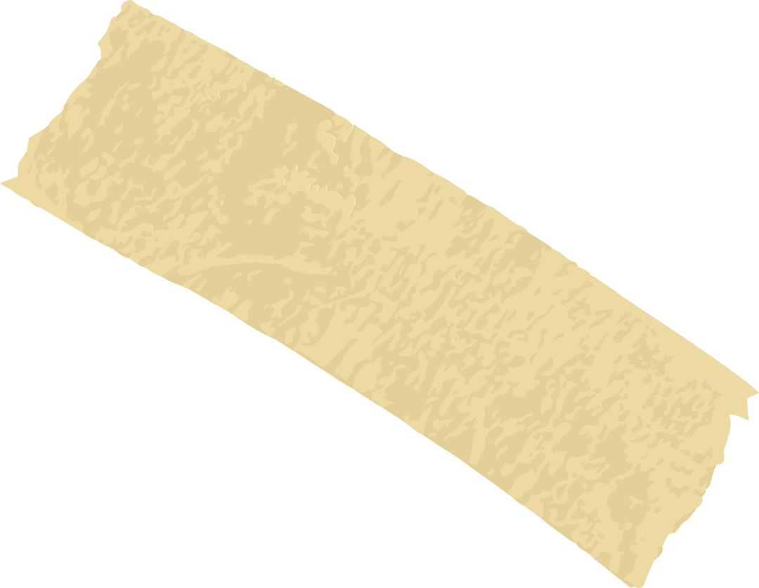 Beige Tape Strip Over Transparent Background with Textured Edges