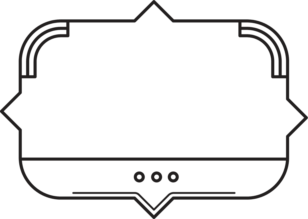 Transparent Speech Bubble Shape Black Outlined