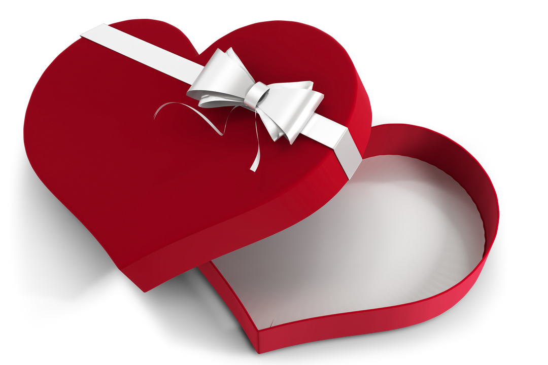 Red Heart-shaped Transparent Box with White Ribbon for Gift or Candy - Download Free Stock Images Pikwizard.com