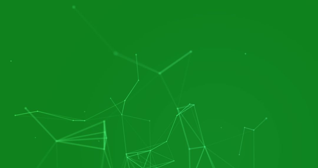 Futuristic Network Connections on Green Gradient