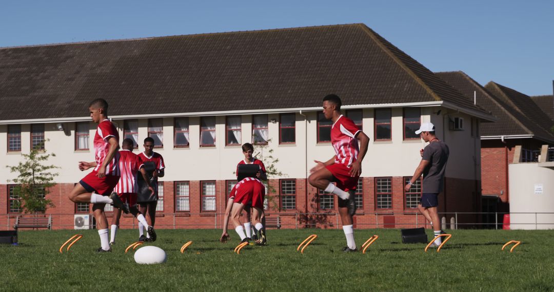 Young Soccer Players Training on Field - Free Images, Stock Photos and Pictures on Pikwizard.com