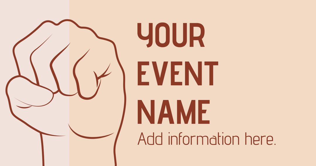 Raised Fist Design for Empowerment and Unity Events