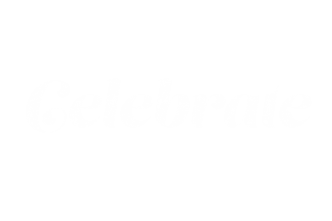 Celebrate Text on Transparent Background for Party Designs