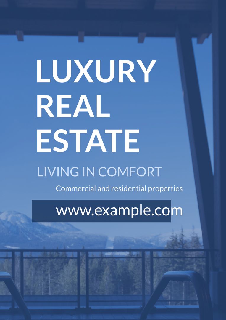 Luxury Real Estate Advertising with Serene Mountain Views