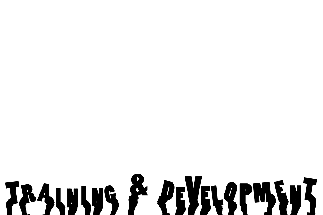 Hands Holding Training Text on Transparent Background