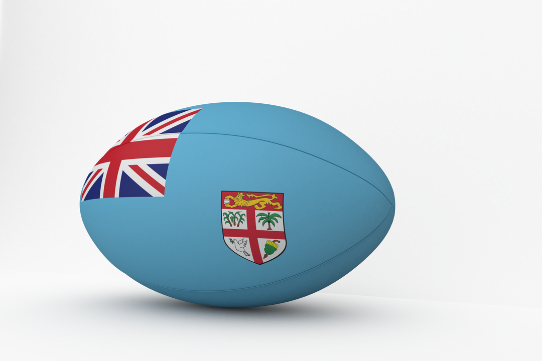 Rugby Ball with Fiji Flag Emblem Transparent Background - Download Free Stock Images Pikwizard.com