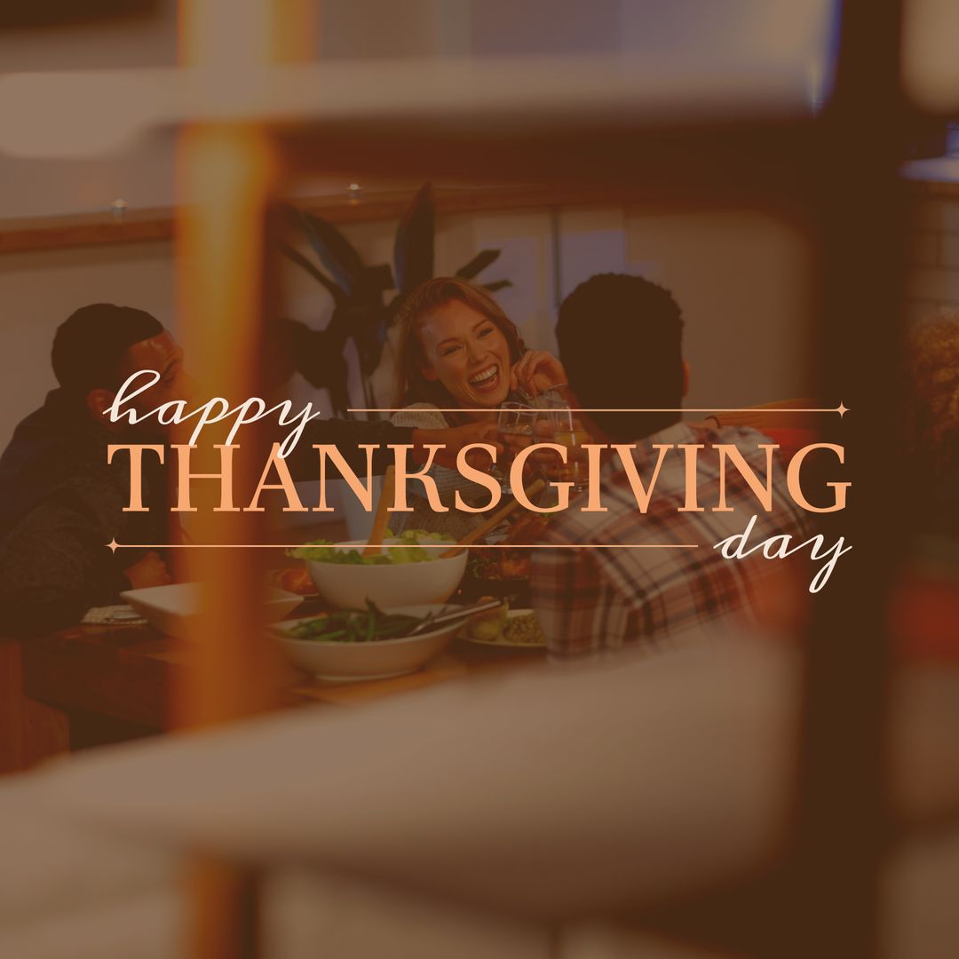 Happy Thanksgiving Celebration with Joyful Family Gathering