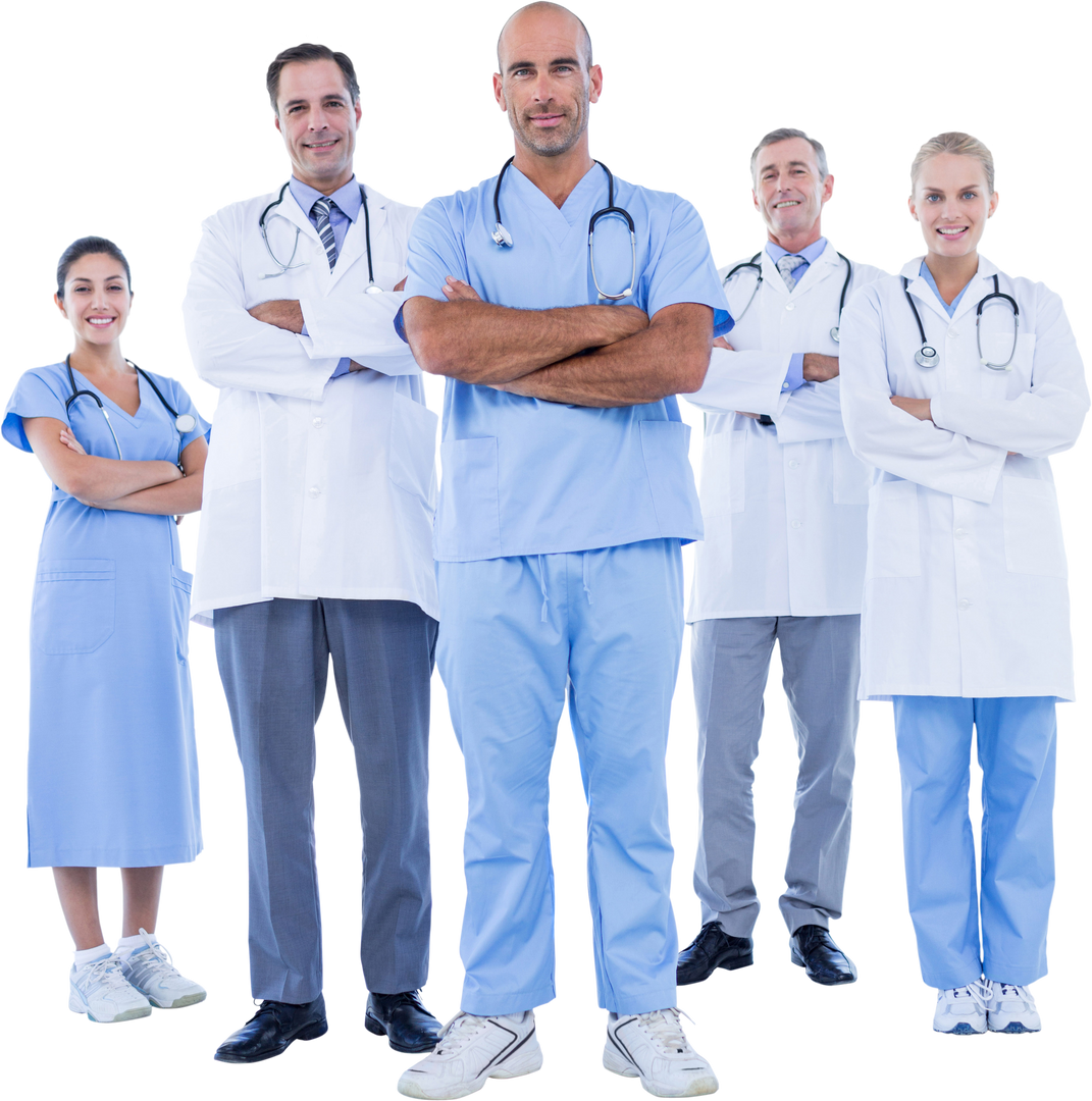 Confident Transparent Medical Team Professionals Group Pose - Download Free Stock Images Pikwizard.com