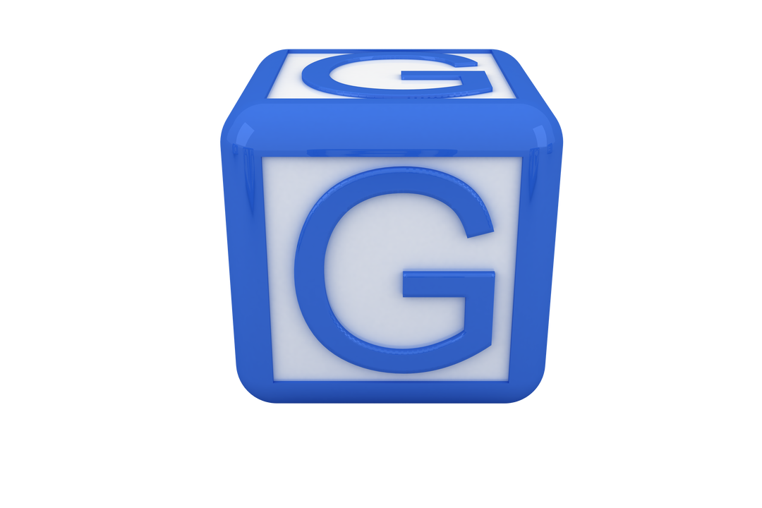 Transparent Blue and White Box with G Letter Isolated - Download Free Stock Images Pikwizard.com