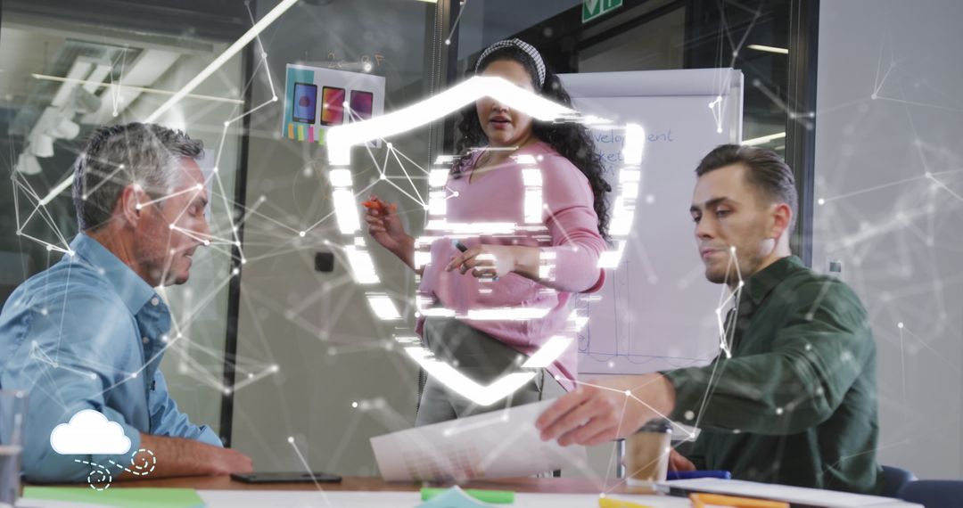 Global Business Team Securing Digital Solutions with Network Firewall