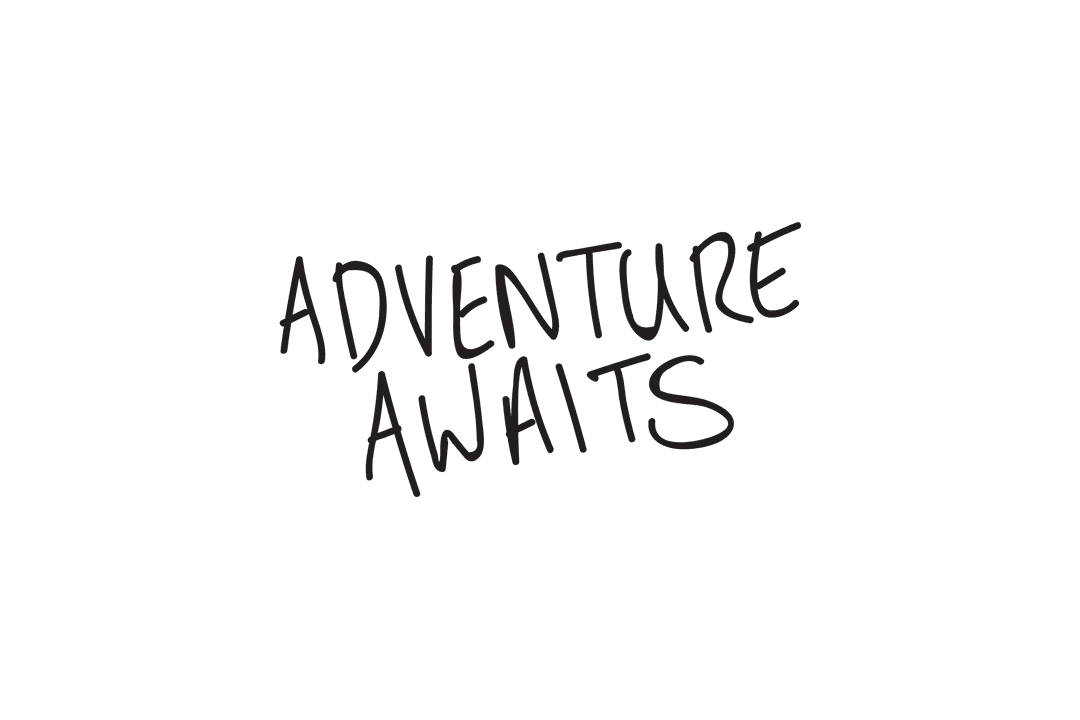 Adventure Awaits Inspirational Text on Transparent Background