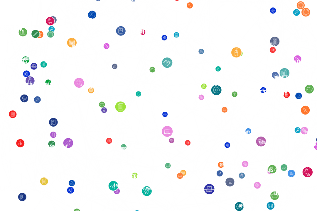 Transparent Network with Colorful Computer Icons Pattern - Download Free Stock Images Pikwizard.com
