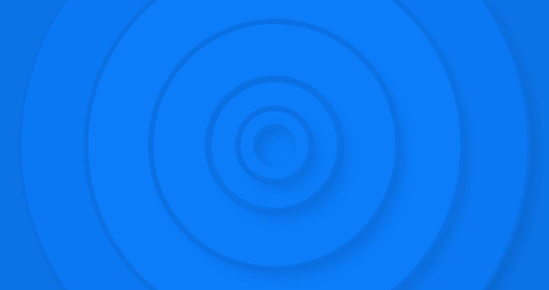 Blue Concentric Circles Creating Pulsating Abstract Pattern