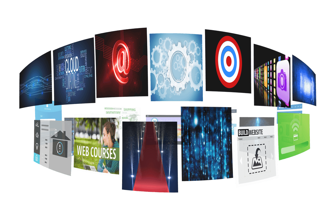 Transparent Digital Interfaces Vector Concept Illustration