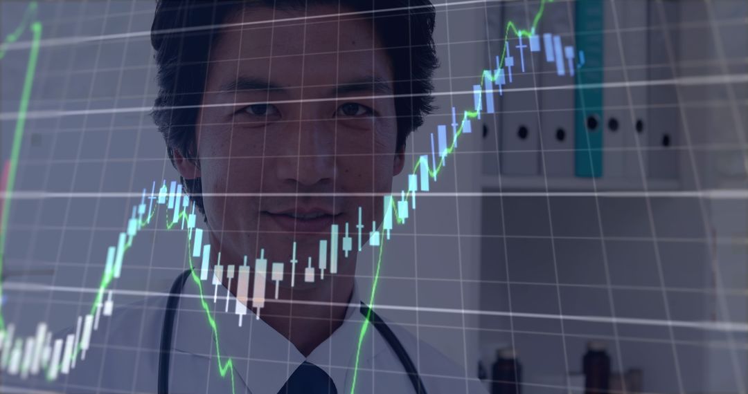 Doctor Analyzing Financial Data for Healthcare Innovation