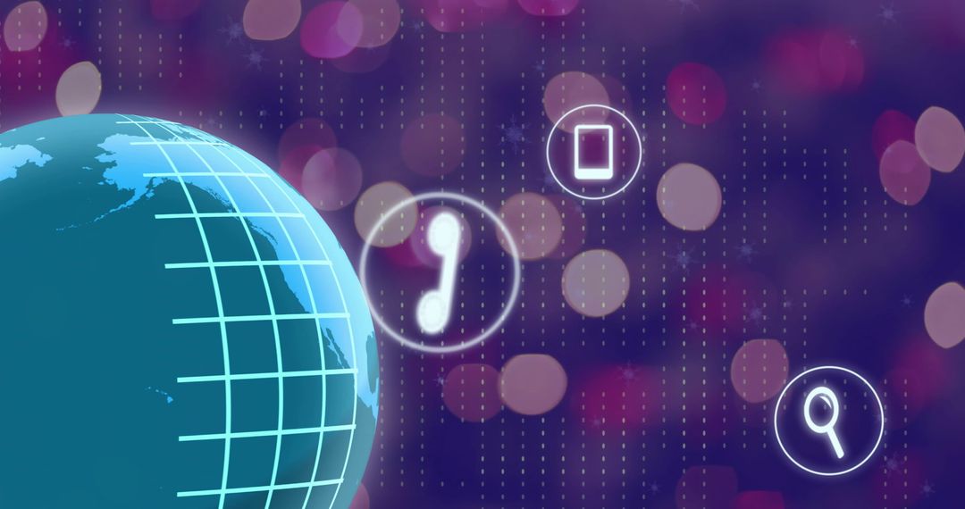 Global Connectivity and Digital Innovation Conceptual Display