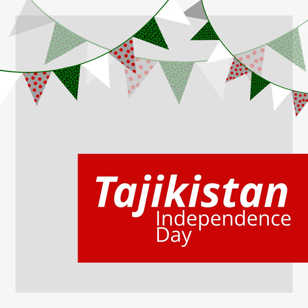 Tajikistan Independence Day Celebration Design Featuring Flags
