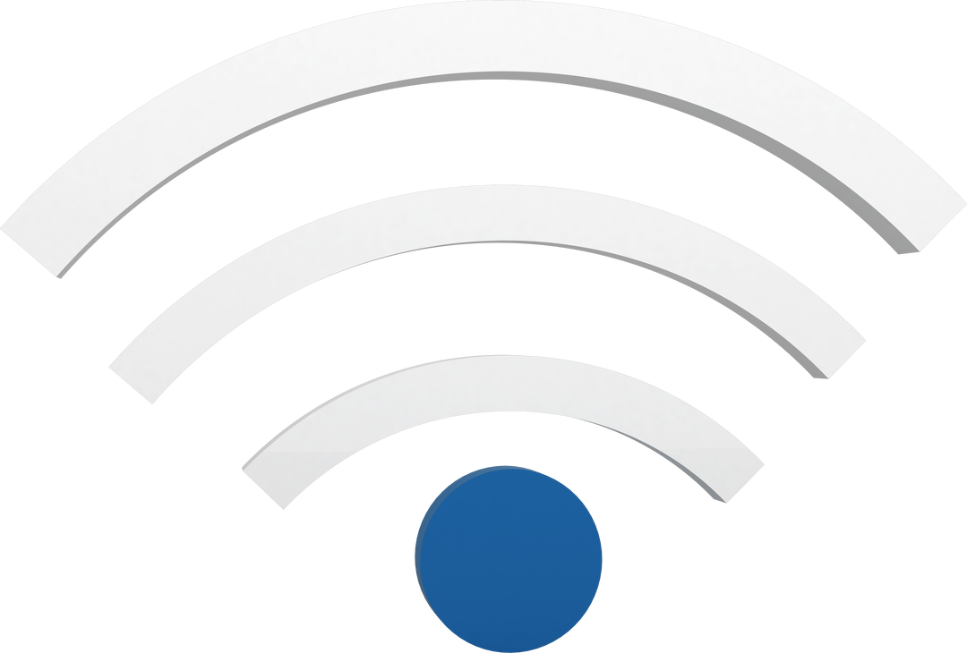 White and Blue Wi-Fi Symbol On Transparent Background Vector Illustration - Download Free Stock Images Pikwizard.com