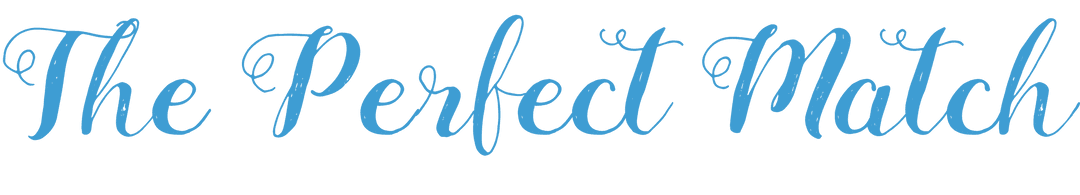 Stylish Script 'The Perfect Match' Text on Transparent