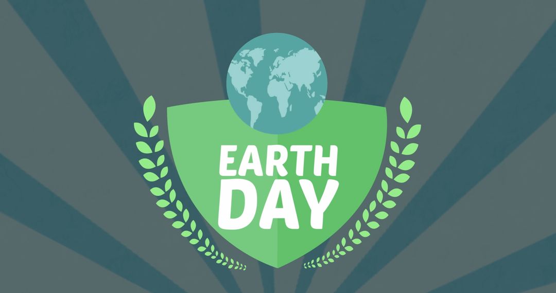 Earth Day Shield Design Promoting Environmental Awareness