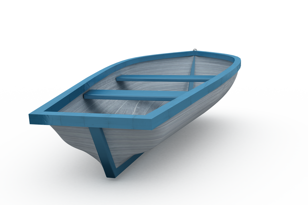 Transparent Blue and White Wooden Boat on Shadow Background - Download Free Stock Images Pikwizard.com