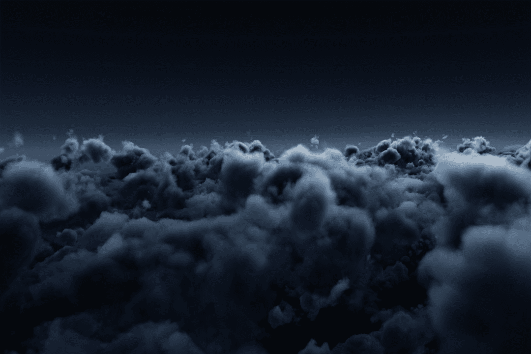 Moody Transparent Night Sky Cloudscape Scene