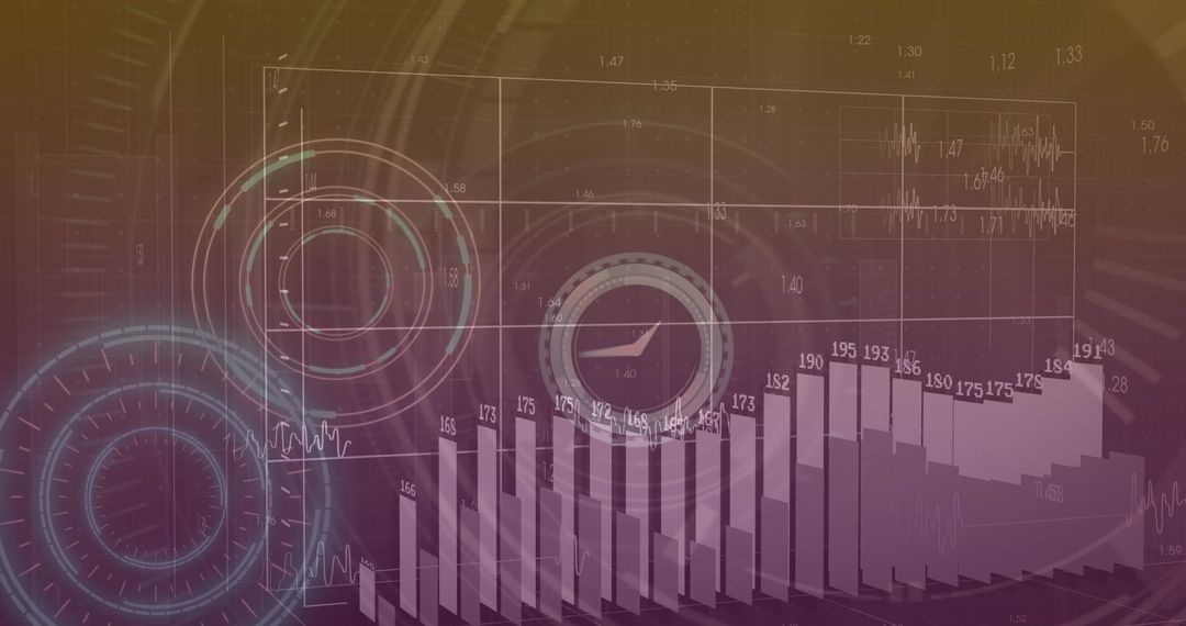 Abstract Financial Data Interface with Timelapse Elements