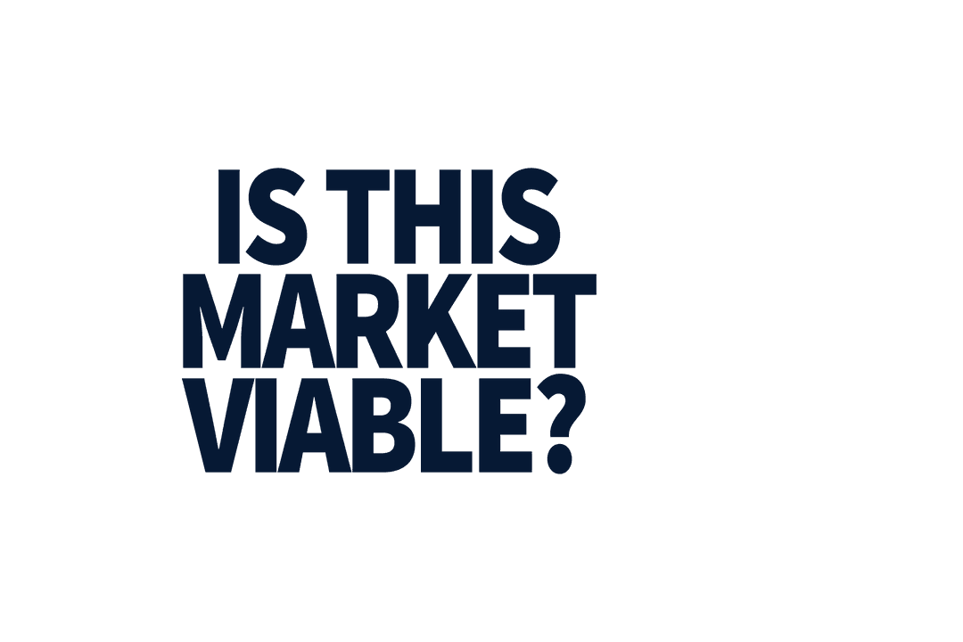 Business Text on Transparent Background for Market Viability