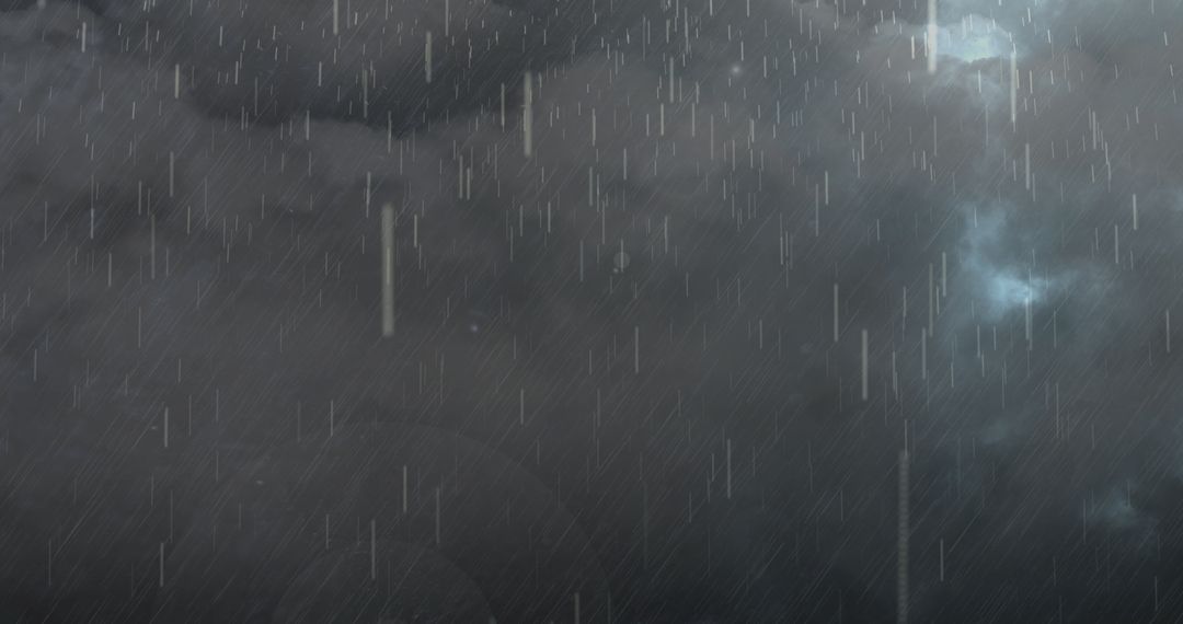 Intense Thunderstorm with Lightning and Dark Clouds