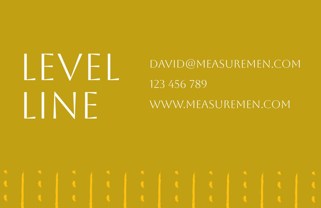 Minimalist Mustard Business Card Design for Professionals