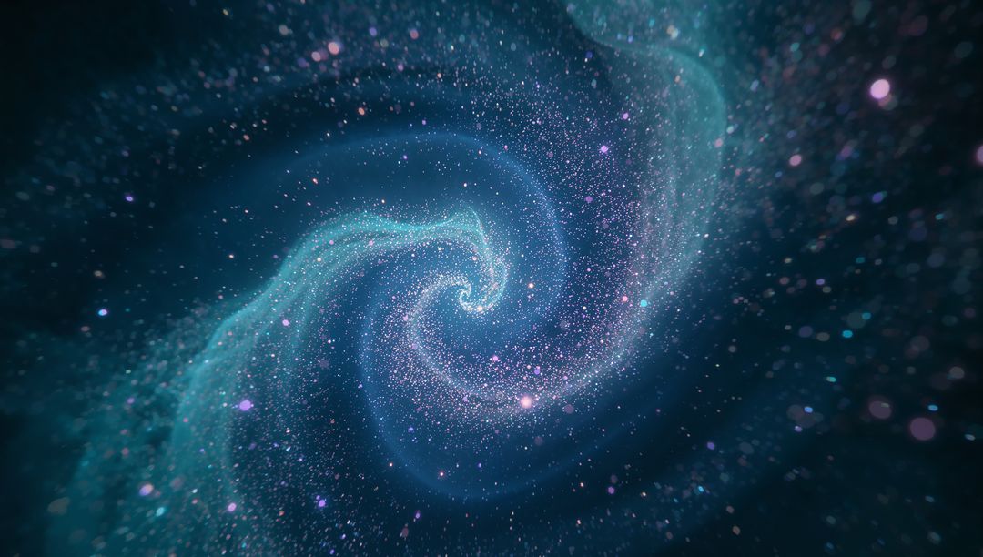 Celestial Spiral: Ethereal Galaxy Spiral in Enchanting Deep Space