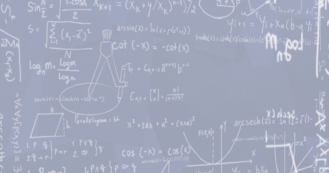 Mathematical Equations Chalkboard Vector Background