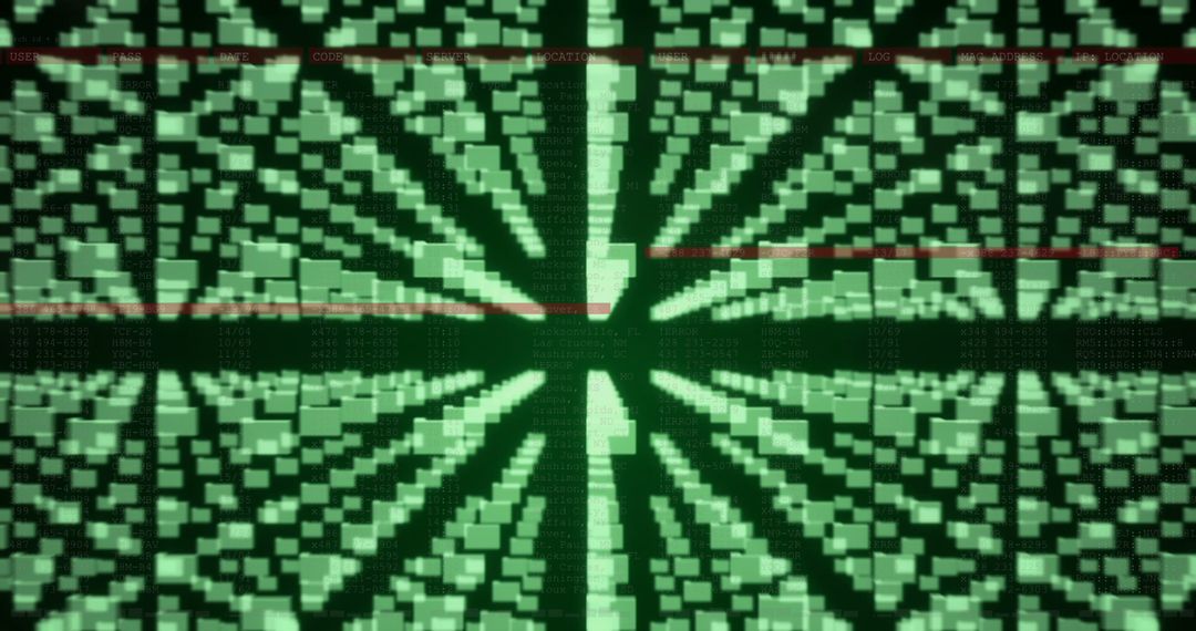 Digital Conceptual Background with Cybersecurity Analysis