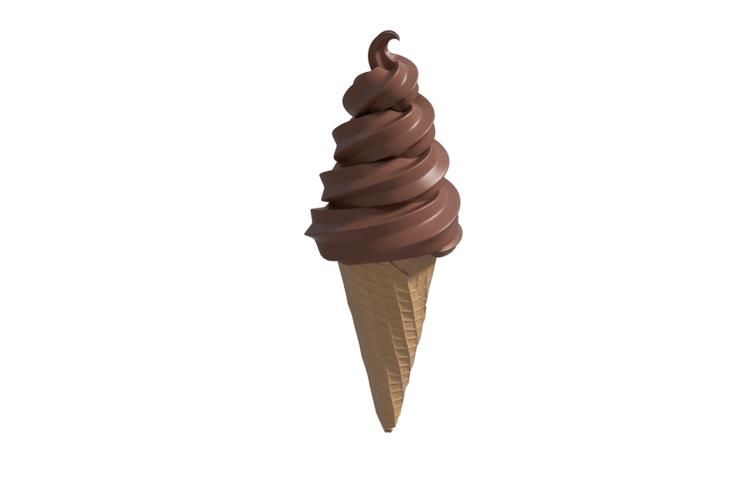 Chocolate Ice Cream Cone Transparent Background