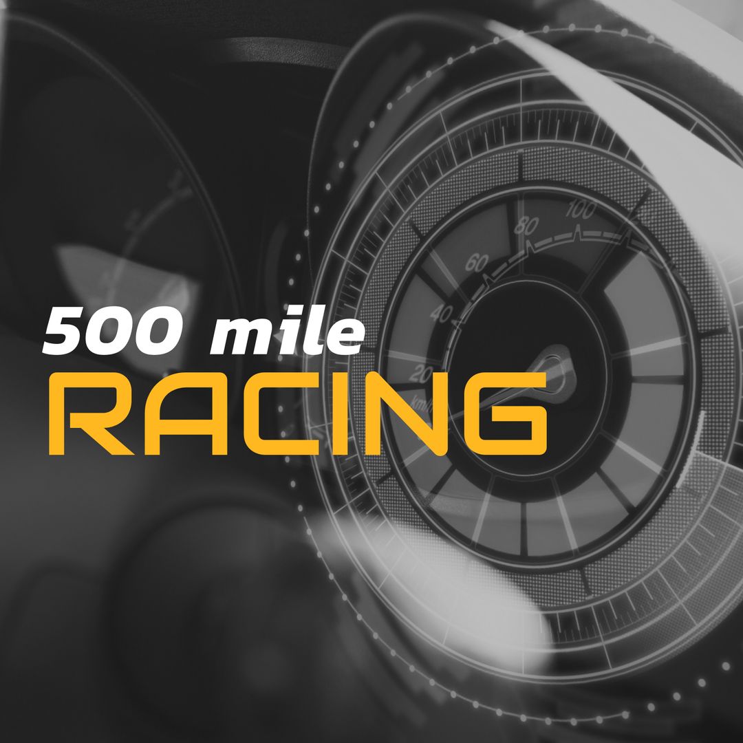 Digital Coupe Tachometer with 500 Mile Racing Text