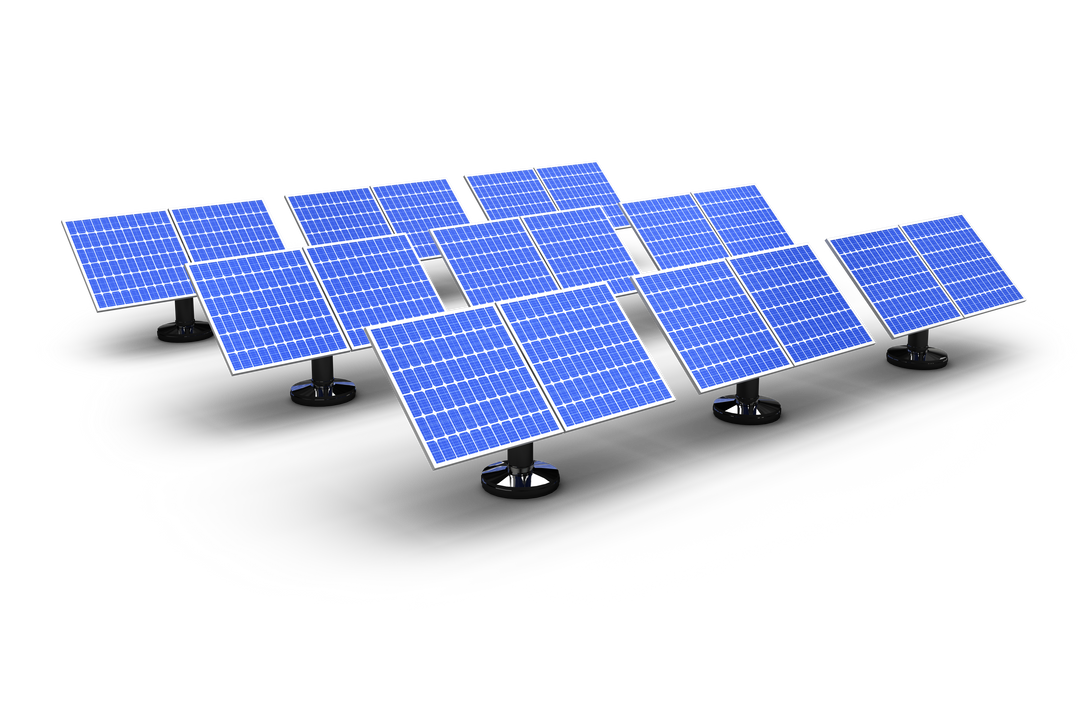 Digital Illustration of Blue Solar Panels on Transparent Background - Download Free Stock Images Pikwizard.com