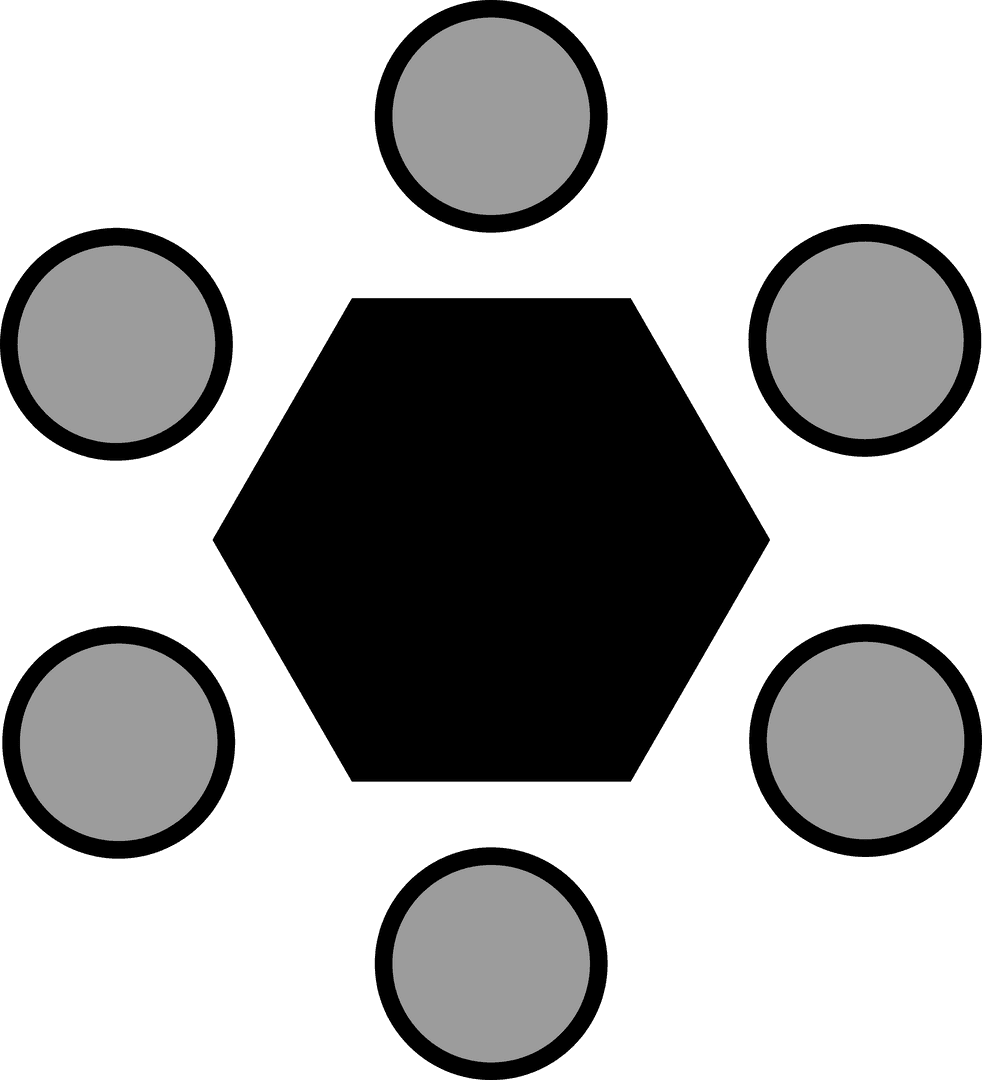 Transparent Digital Art with Circular Gray Spots and Shapes